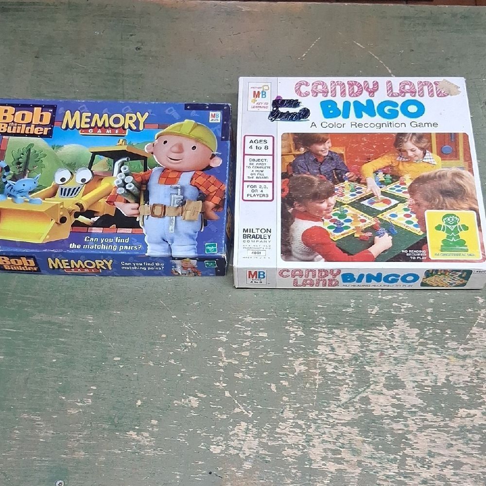 Candy‎ Land Bingo game and Bob the Builder Memory Game